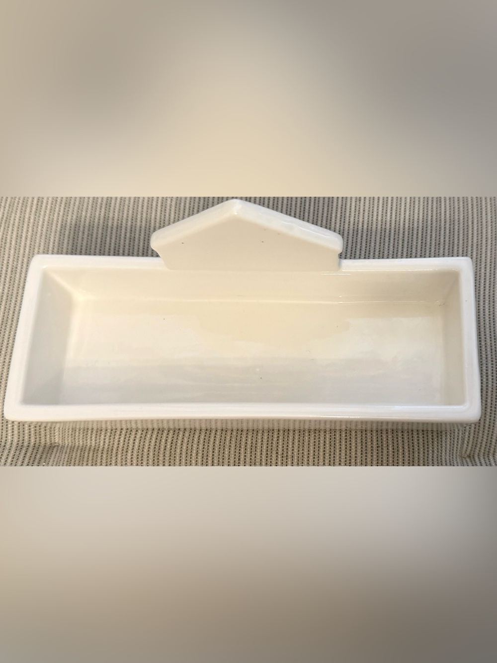 Small Tray Ceramic Gingerbread House Wintry Decorative Accent - Cream - Picture 3 of 10